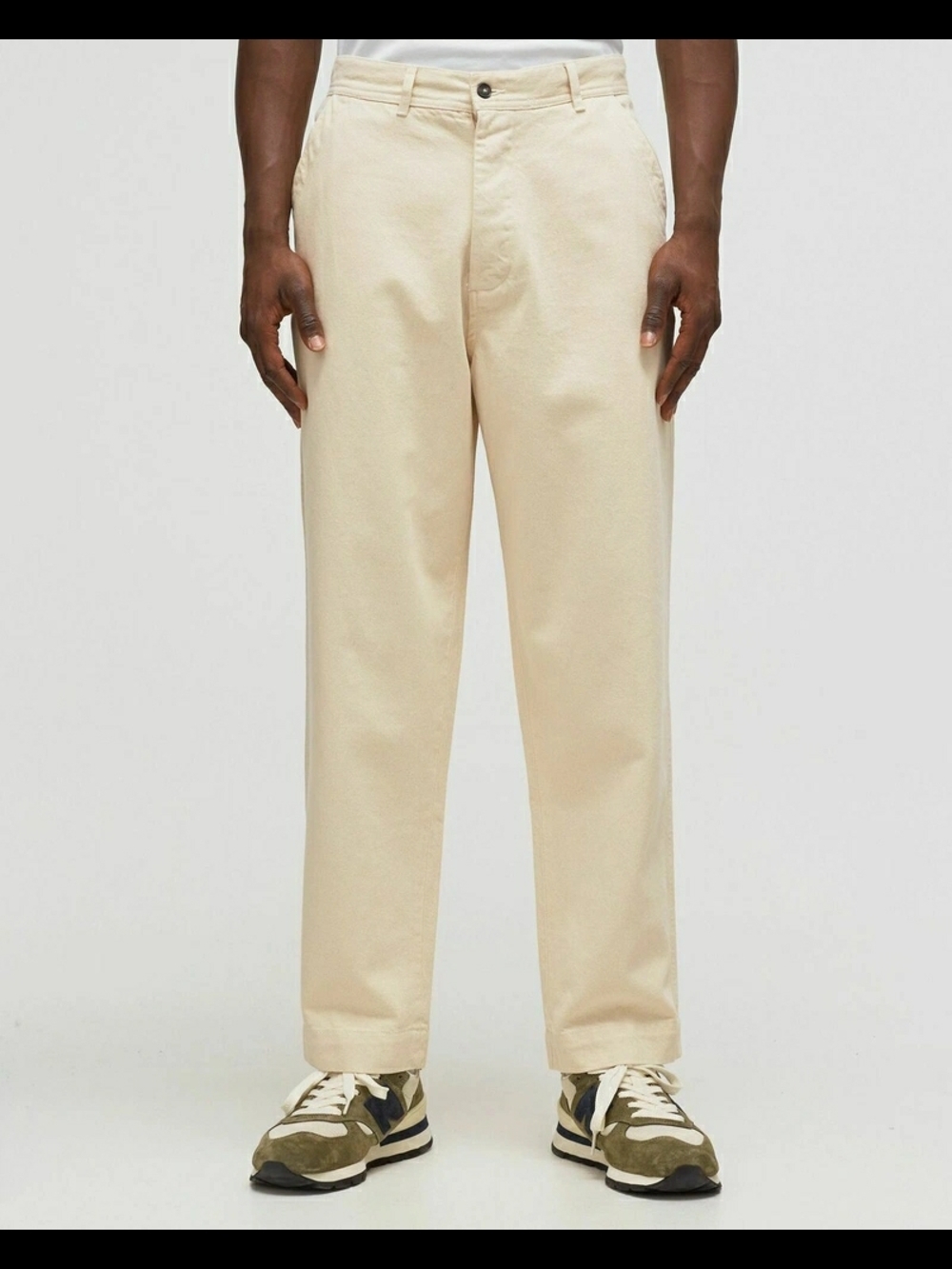 Officine Générale Preston Pants Raw Org Rec Cotton Beige Casual Pants